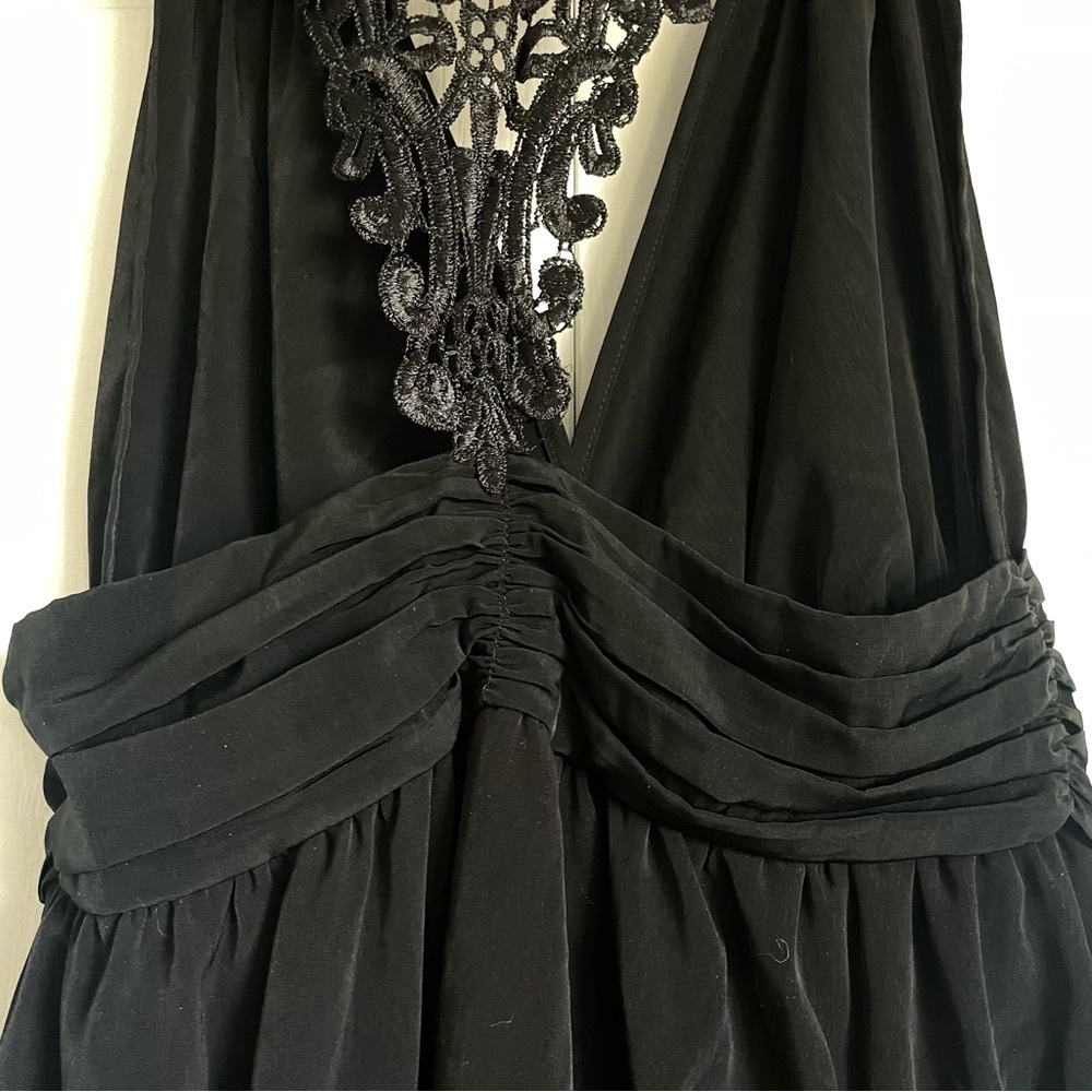 Women’s Black Party Cocktail Dress with Lace Detail - Small - Picture 6 of 6